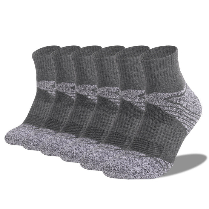 Wholesale Outdoor running tube socks JDC-SK-LZL013 Sock 两只狼 6 pairs of black 35-38 Wholesale Jewelry JoyasDeChina Joyas De China