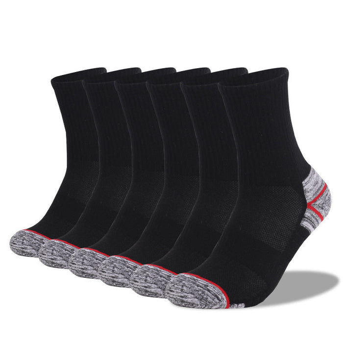 Wholesale Outdoor sports socks JDC-SK-LZL008 Sock 两只狼 6 pairs of black 35-38 Wholesale Jewelry JoyasDeChina Joyas De China