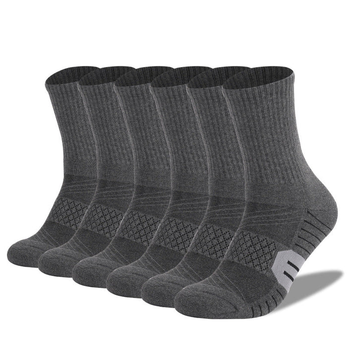Wholesale Outdoor sports socks JDC-SK-LZL010 Sock 两只狼 6 pairs of dark gray 35-38 Wholesale Jewelry JoyasDeChina Joyas De China