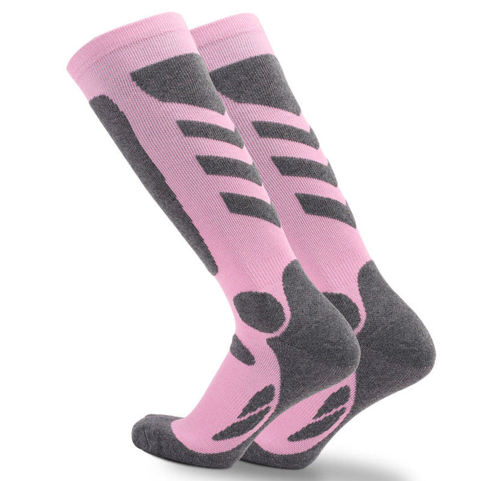 Wholesale Outdoor sports thickened ski socks JDC-SK-LZL029 Sock 两只狼 pink 35-38 Wholesale Jewelry JoyasDeChina Joyas De China