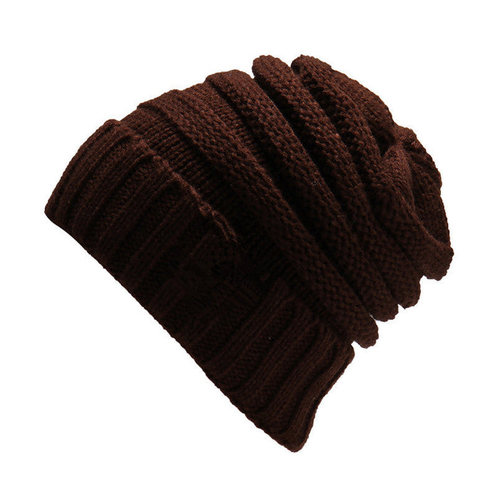 Wholesale Outdoor striped woolen knit hat men and women Chiffon JDC-FH-GE003 Fashionhat 关尔 coffee With CC mark Wholesale Jewelry JoyasDeChina Joyas De China