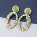 Wholesale oval colored diamond alloy earrings JDC-ES-JL044 Earrings JoyasDeChina Wholesale Jewelry JoyasDeChina Joyas De China