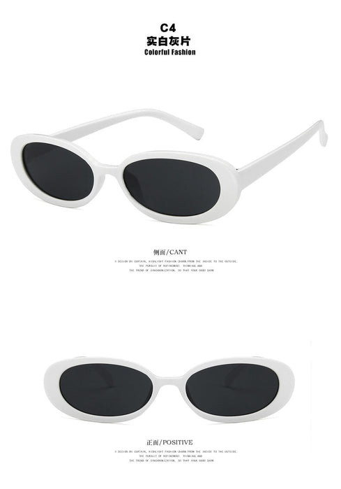 Wholesale oval striped cow color small frame sunglasses JDC-SG-KD135 Sun Glasses 珂盾 Wholesale Jewelry JoyasDeChina Joyas De China