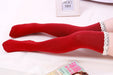 Wholesale over the knee lace socks cotton socks JDC-SK-GSZM006 Sock JoyasDeChina red one size Wholesale Jewelry JoyasDeChina Joyas De China