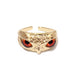 Wholesale Owl Copper Rings JDC-RS-TC009 Rings JoyasDeChina red adjustable Wholesale Jewelry JoyasDeChina Joyas De China