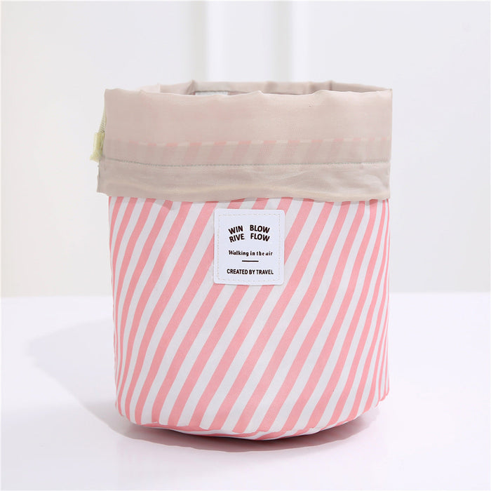 Wholesale Oxford Cloth Cylinder Cosmetic Bag JDC-CB-GeiN012 Cosmetic bag 格纳 pink Wholesale Jewelry JoyasDeChina Joyas De China