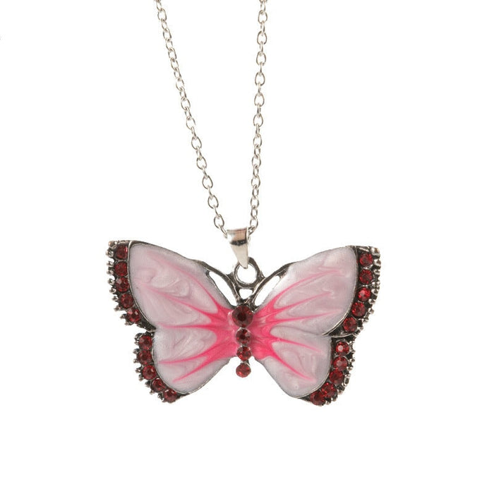 Wholesale Painted Rhinestone Butterfly Alloy Necklace JDC-NE-Saip006 Necklaces 赛蒲 Wholesale Jewelry JoyasDeChina Joyas De China