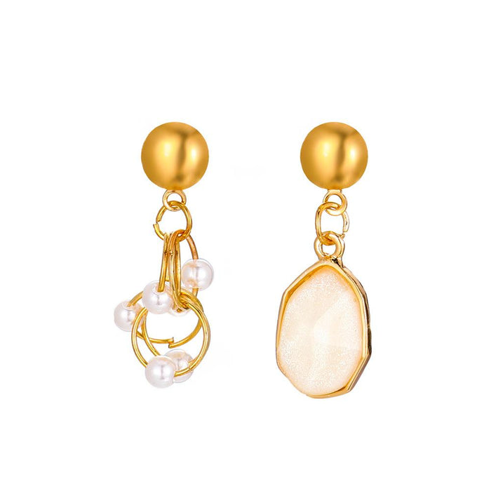 Wholesale Palace Wind Asymmetric Pearl earrings JDC-ES-D738 earrings JoyasDeChina 01KC gold 7031 Wholesale Jewelry JoyasDeChina Joyas De China