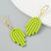 Wholesale Palm Shape Resin Alloy Stripe Earrings JDC-ES-JL956 Earrings 氿乐 Wholesale Jewelry JoyasDeChina Joyas De China