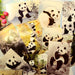 Wholesale panda 350g pearl paper postcards 20 sheets/set MOQ≥5 JDC-GC-Hengm018 Greeting Card 恒美 minimum 5 pieces for wholesale Wholesale Jewelry JoyasDeChina Joyas De China