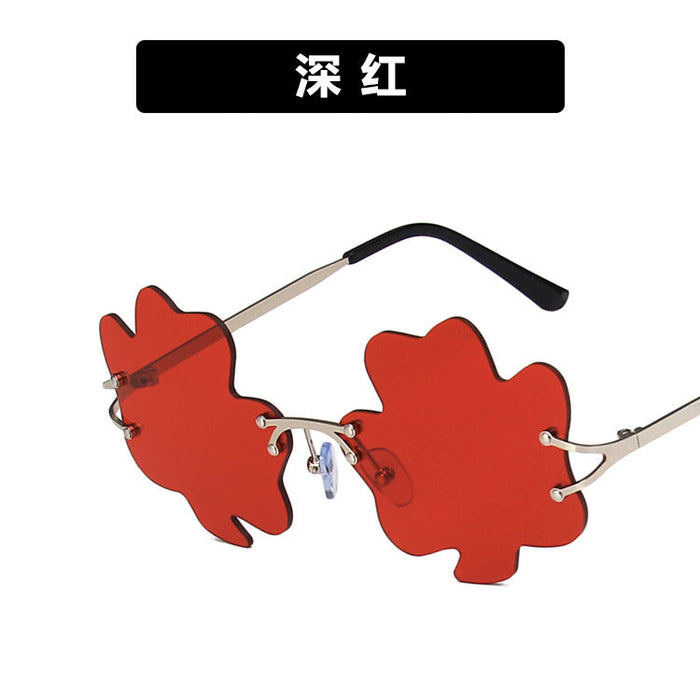 Wholesale PC Clover Sunglasses JDC-SG-KD115 Sunglasses 珂盾 deep red 1 Wholesale Jewelry JoyasDeChina Joyas De China