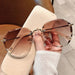 Wholesale PC Lens Metal Frameless Sunglasses JDC-SG-JinF031 Sunglasses 季丰 Wholesale Jewelry JoyasDeChina Joyas De China