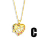Wholesale peach heart mother's day necklace JDC-NE-AOS011 Necklaces 翱昇 Wholesale Jewelry JoyasDeChina Joyas De China