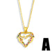 Wholesale peach heart mother's day necklace JDC-NE-AOS011 Necklaces 翱昇 Wholesale Jewelry JoyasDeChina Joyas De China
