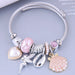 Wholesale Peach Heart Seashell Pendant Alloy Bracelet JDC-BT-WY105 Bracelet JoyasDeChina 5# Wholesale Jewelry JoyasDeChina Joyas De China