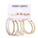 Wholesale pearl alloy acrylic earrings 5 pairs set JDC-ES-F562 Earrings JoyasDeChina 5244304 Alloy pearl acrylic Wholesale Jewelry JoyasDeChina Joyas De China