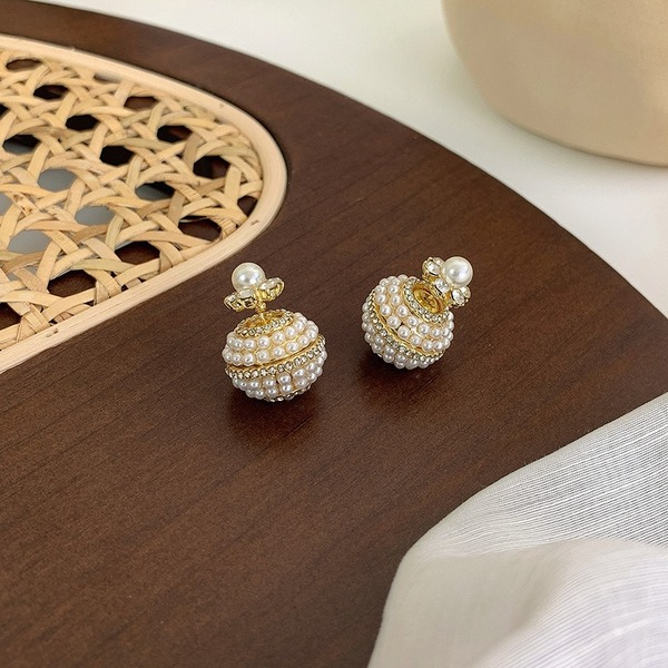 Wholesale pearl alloy earrings JDC-ES-W384 Earrings JoyasDeChina Wholesale Jewelry JoyasDeChina Joyas De China
