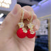 Wholesale Pearl Alloy Earrings JDC-ES-XuF091 Earrings 旭帆 A Wholesale Jewelry JoyasDeChina Joyas De China