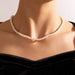 Wholesale Pearl Alloy Necklace JDC-NE-C233 Necklaces 陌茗 15365-6 Wholesale Jewelry JoyasDeChina Joyas De China