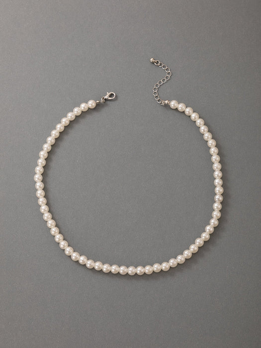 Wholesale Pearl Alloy Necklace JDC-NE-C233 Necklaces 陌茗 15365-7 Wholesale Jewelry JoyasDeChina Joyas De China