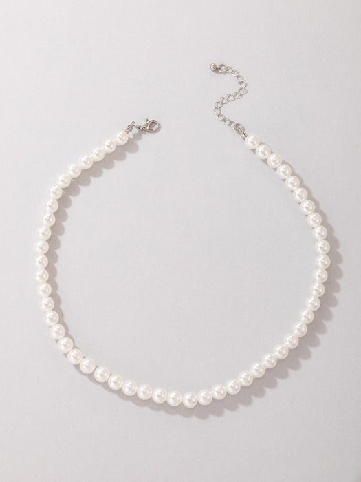Wholesale Pearl Alloy Necklace JDC-NE-C233 Necklaces 陌茗 15365-8 Wholesale Jewelry JoyasDeChina Joyas De China