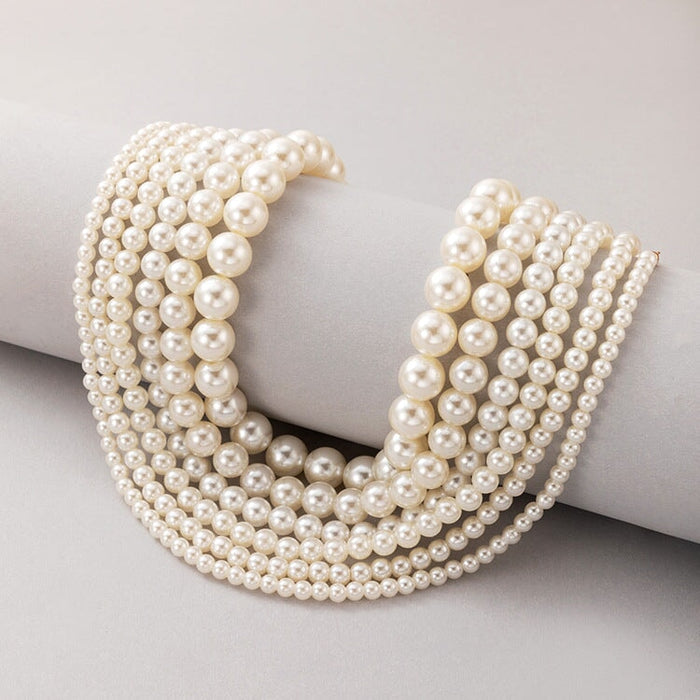 Wholesale Pearl Alloy Necklace JDC-NE-C233 Necklaces 陌茗 Wholesale Jewelry JoyasDeChina Joyas De China