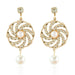 Wholesale pearl alloy Rhinestone gold earrings JDC-ES-TC181 Earrings JoyasDeChina golden Wholesale Jewelry JoyasDeChina Joyas De China