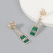 Wholesale pearl and diamond wine bottle alloy earrings JDC-ES-JL080 Earrings JoyasDeChina white Wholesale Jewelry JoyasDeChina Joyas De China