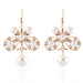Wholesale pearl and Rhinestone butterfly alloy earrings JDC-ES-TC180 Earrings JoyasDeChina golden Wholesale Jewelry JoyasDeChina Joyas De China