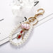 Wholesale pearl bag zinc alloy keychains JDC-KC-CH092 Keychains JoyasDeChina pink Wholesale Jewelry JoyasDeChina Joyas De China