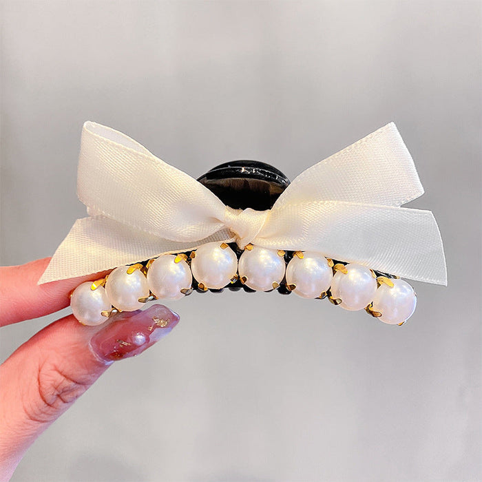Wholesale pearl bow hairpin JDC-HC-i336 Hair Clips JoyasDeChina 2# white pearl. Wholesale Jewelry JoyasDeChina Joyas De China