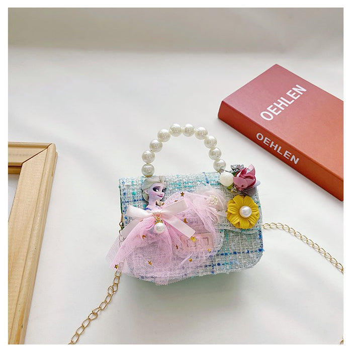 Wholesale pearl bow shoulder bag JDC-SD-KR038 Shoulder Bags 坤然 princess blue Wholesale Jewelry JoyasDeChina Joyas De China