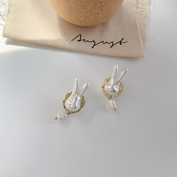 Bulk Jewelry Wholesale pearl bunny earrings JDC-ES-W313 Wholesale factory from China YIWU China