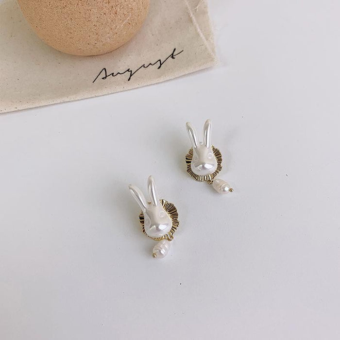 Bulk Jewelry Wholesale pearl bunny earrings JDC-ES-W313 Wholesale factory from China YIWU China