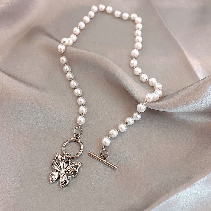 Wholesale pearl Butterfly Necklaces JDC-NE-sf015 Necklaces JoyasDeChina Wholesale Jewelry JoyasDeChina Joyas De China
