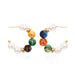 Wholesale pearl C-shaped color matching Hand Beaded Earrings JDC-ES-MY152 Earrings JoyasDeChina color Wholesale Jewelry JoyasDeChina Joyas De China