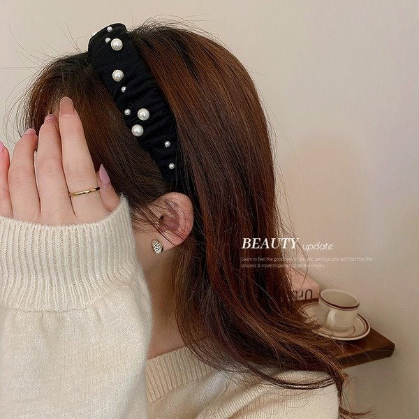 Wholesale pearl cloth Headband JDC-HD-BY010 Headband 宝钰 Wholesale Jewelry JoyasDeChina Joyas De China