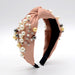 Wholesale pearl cloth headband JDC-HD-Yul003 Headband 雨灵 dark pink Wholesale Jewelry JoyasDeChina Joyas De China