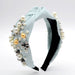 Wholesale pearl cloth headband JDC-HD-Yul003 Headband 雨灵 sky blue Wholesale Jewelry JoyasDeChina Joyas De China