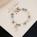 Wholesale Pearl Crystal Bracelets JDC-BT-JX003 Bracelet 锦希 blue Wholesale Jewelry JoyasDeChina Joyas De China