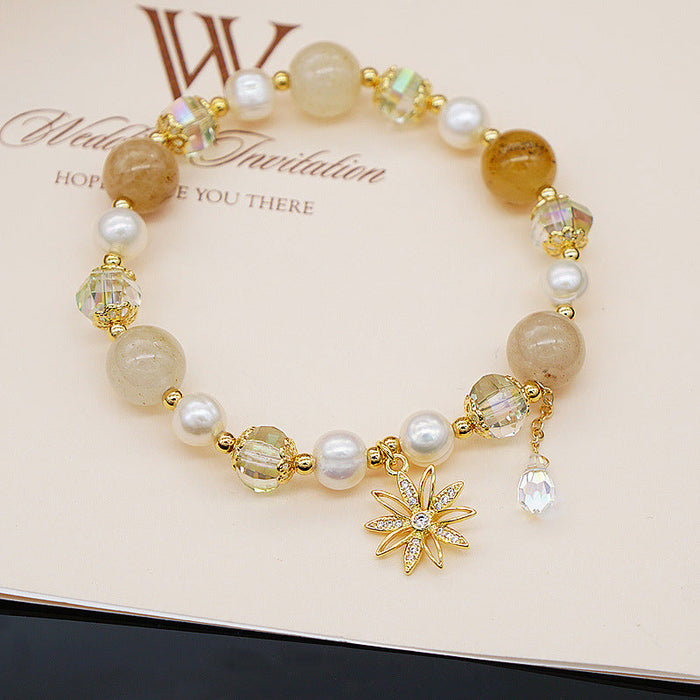 Wholesale pearl crystal copper bracelet JDC-BT-JX005 Bracelet 锦希 A Handwork Wholesale Jewelry JoyasDeChina Joyas De China