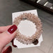 Wholesale pearl crystal hair rope JDC-HS-KX003 Hair Scrunchies 柯羡 Pink crystal Wholesale Jewelry JoyasDeChina Joyas De China