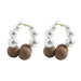 Wholesale pearl earrings JDC-ES-V126 Earrings JoyasDeChina brown Wholesale Jewelry JoyasDeChina Joyas De China