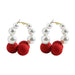 Wholesale pearl earrings JDC-ES-V126 Earrings JoyasDeChina gules Wholesale Jewelry JoyasDeChina Joyas De China