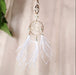 Wholesale pearl feather dreamcatcher keychain JDC-KC-QiaW001 Keychains 恰薇 W Wholesale Jewelry JoyasDeChina Joyas De China