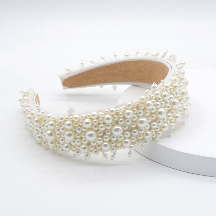 Wholesale pearl flannel headband JDC-HD-Yul053 Headband 雨灵 B Wholesale Jewelry JoyasDeChina Joyas De China