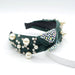 Wholesale pearl flannel rhinestone headband JDC-HD-Yul067 Headband 雨灵 green Wholesale Jewelry JoyasDeChina Joyas De China