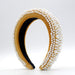 Wholesale pearl flannel sponge headband JDC-HD-Yul086 Headband 雨灵 yellow Wholesale Jewelry JoyasDeChina Joyas De China