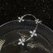 Wholesale Pearl Flower Alloy Earrings JDC-ES-XuF019 Earrings 旭帆 Single silver left ear Wholesale Jewelry JoyasDeChina Joyas De China