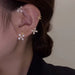 Wholesale pearl flower diamond-encrusted alloy ear clips JDC-ES-ChiH009 Earrings 池豪 Wholesale Jewelry JoyasDeChina Joyas De China